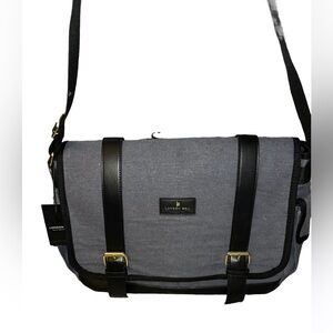 London Fog Canvas messenger bag NWT